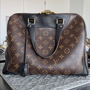 Louis Vuitton Brown and Black Monogram Satchel